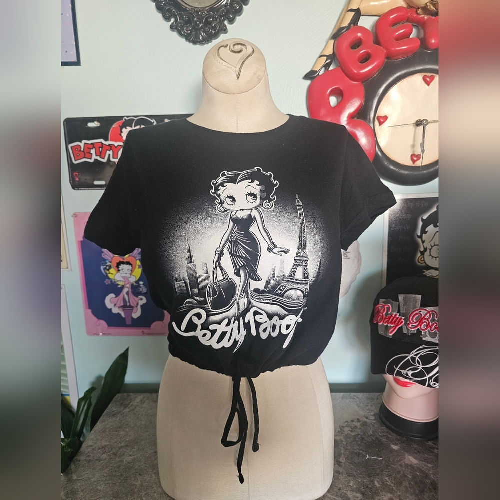 BETTY BOOP Y2K Graphic Print Cropped Cami Tank Top